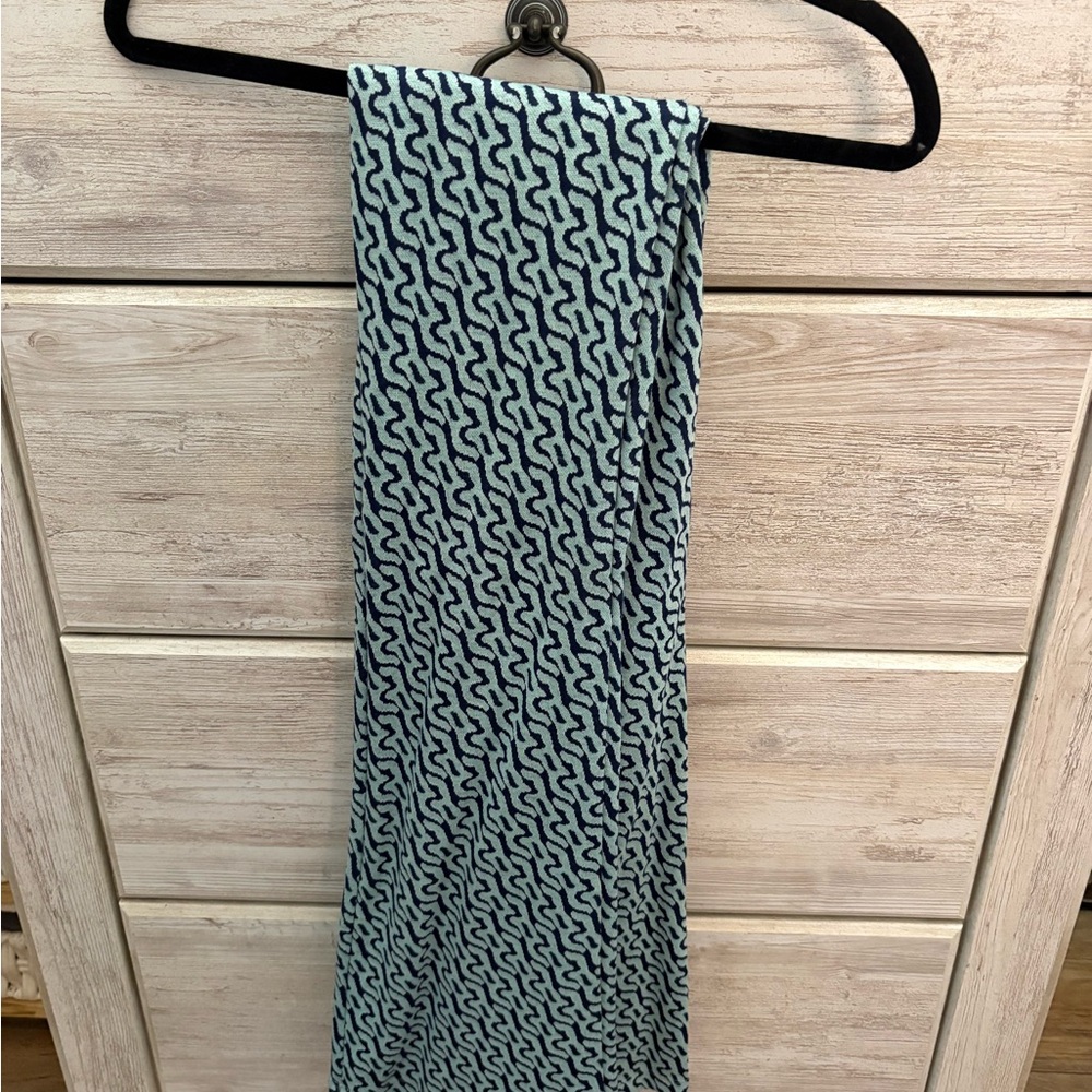 Urban Outfitters Teal and Black Knit Scarf